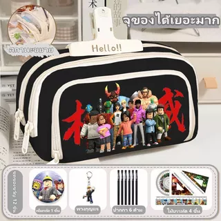 ใหม่ Roblox Robles กล่องดินสอนักเรียนความจุขนาดใหญ่เหมาะสำหรับเด็กชายและเด็กหญิงเก็บกล่องเครื่องเขียน