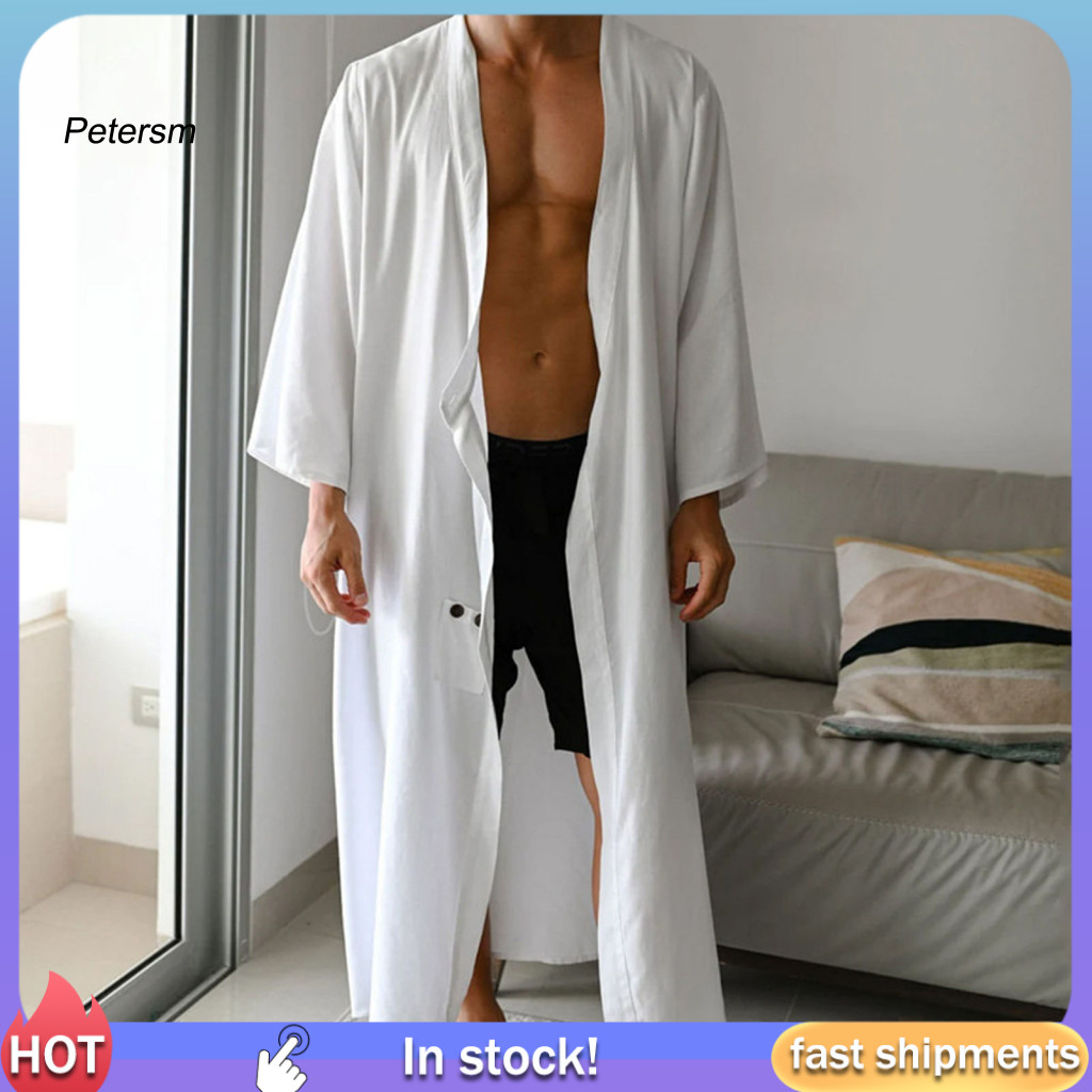 PP ผู้ชาย Cape Coat หลวม Fit เสื้อผู้ชายs Cape Coat เสื้อแขนยาวแจ็คเก็ตสีทึบหลวม Fit Soft Breathable