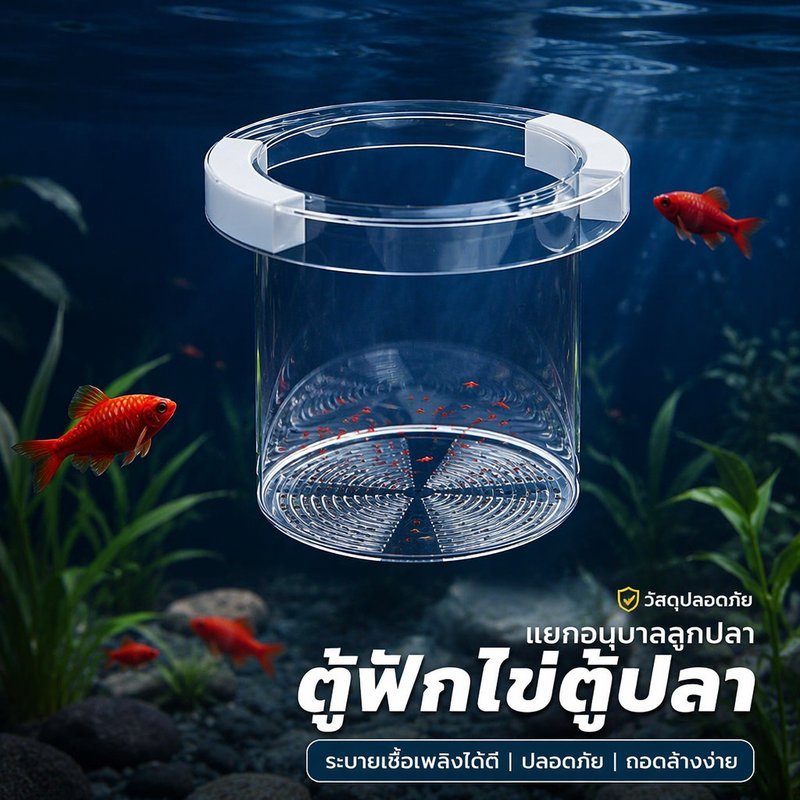 กล่องแยกปลาในตู้ปลา ลอยน้ำ ตู้ฟักไข่ปลา ตะแกรงกั้นปลา ลูกปลา ปลาป่วย ป้องกันกัดกัน