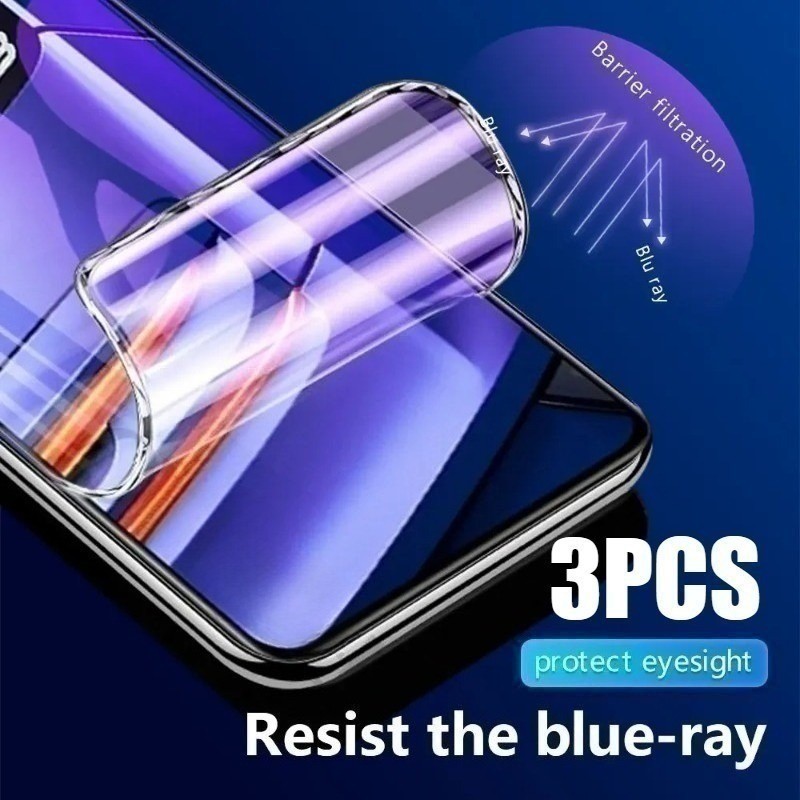 3 ชิ้น Anti Blue Light Soft Hydrogel ฟิล์มสําหรับ Lava Play Shark Storm Yuva O2 2 3 4 Z2 Z4 Z6 Ultra