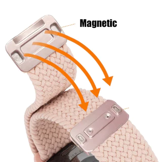 สายไนล่อนถักแม่เหล็ก for Huawei Band 11/11 Pro /10 9 8 NFC สายรัดข้อมือกีฬายืดหยุ่น Scrunchie เปลี่ยนเข็มขัด