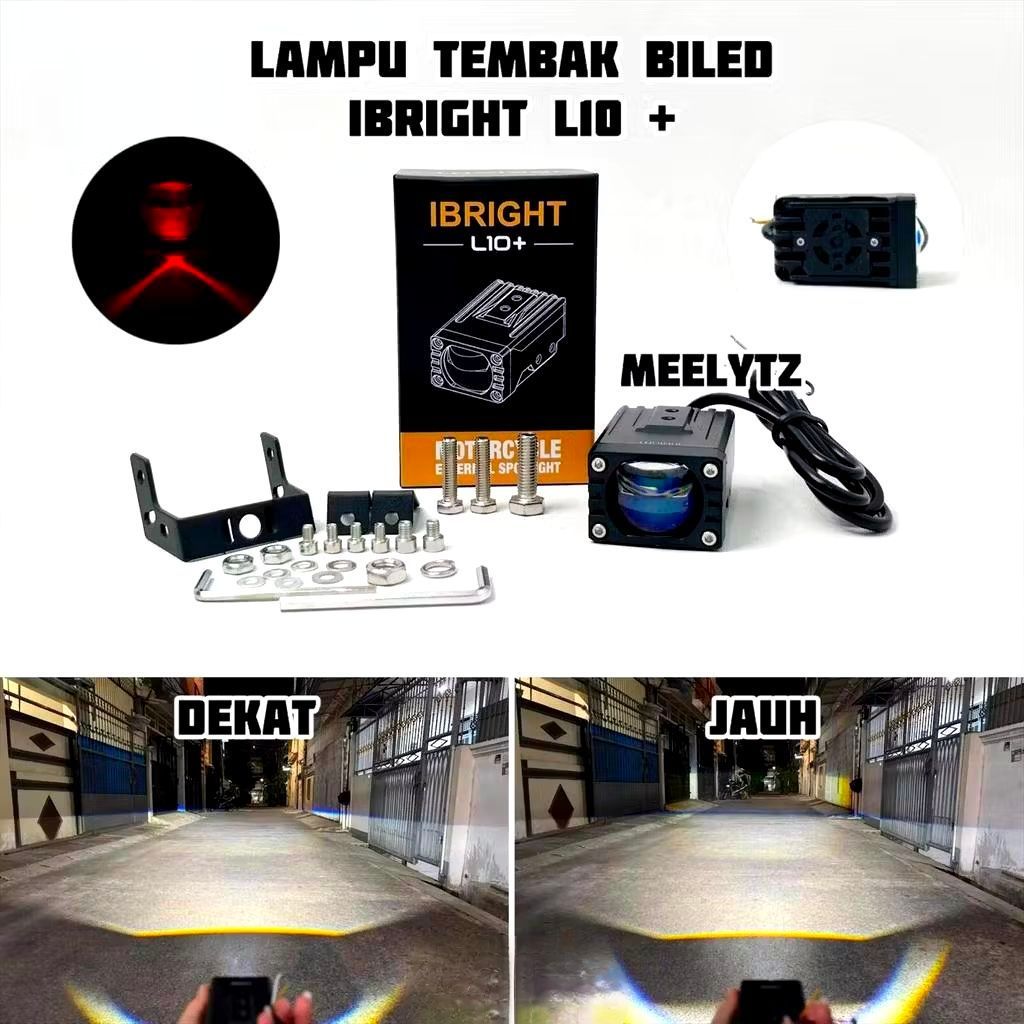 CAHAYA IBRIGHT L10+ L10 PLUS - สปอตไลท์แสงบิลเลนส์สีน้ําเงิน