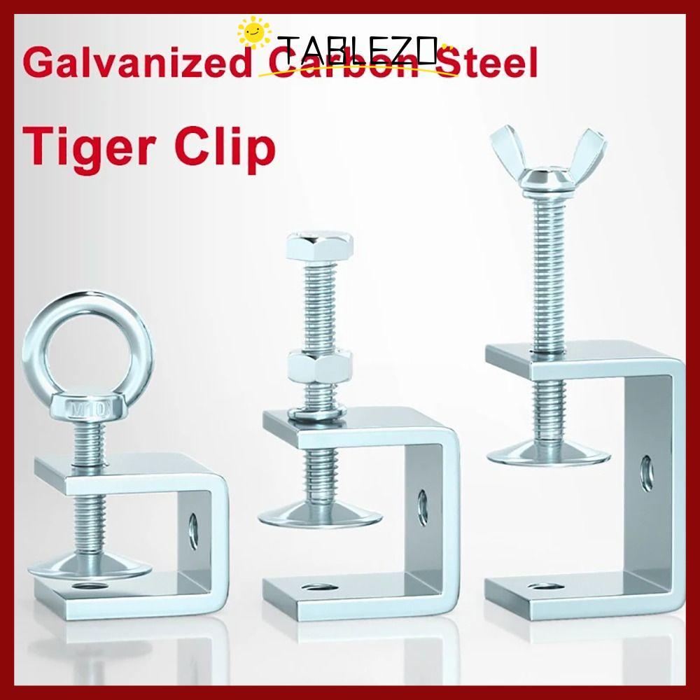 จัดส่งจากประเทศไทยTABLEZO 1 ชิ้น U Clamp, Fixture สังกะสีเหล็กคาร์บอน C-Type Clip, ความสูงเปิด 20-13
