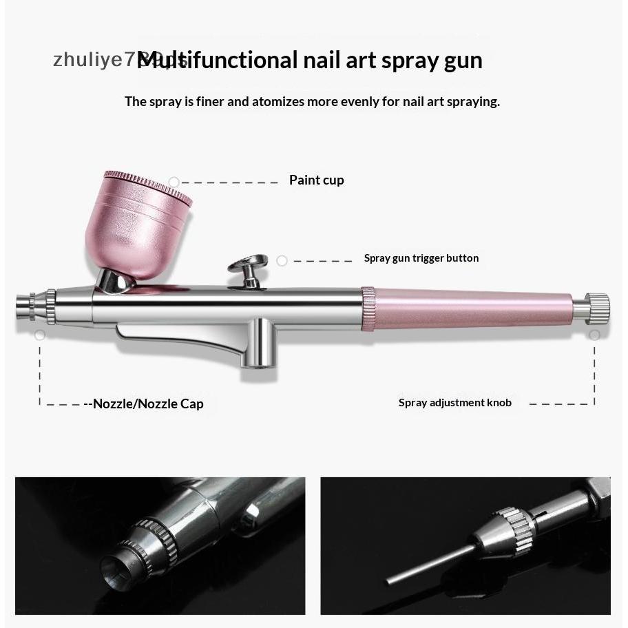 Zhuliye789ps] ปากกาแอร์บรัชไร้สาย หัวฉีด 0.3 มม. เครื่องมือฉีดออกซิเจนแบบละอองละเอียดสําหรับสกินแคร์