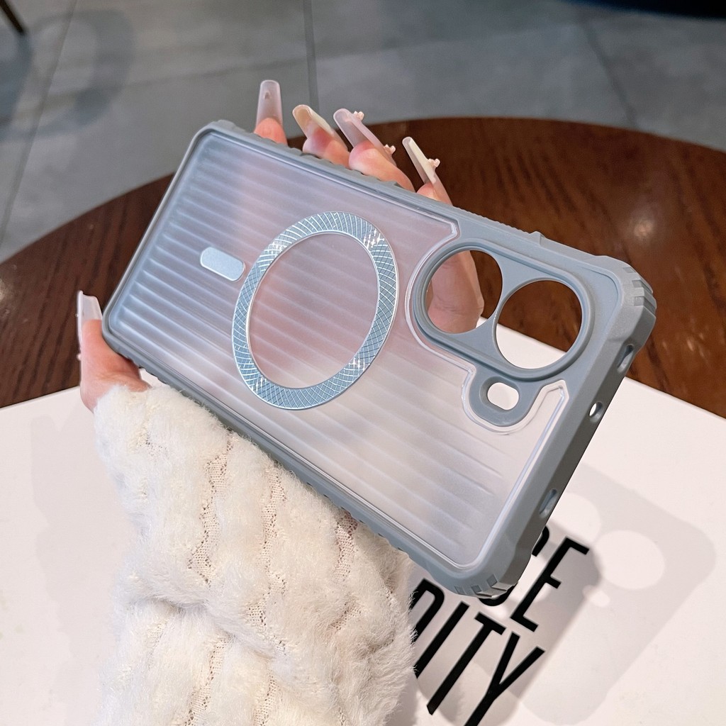 รูปแบบสับปะรดลูกฟูกแม่เหล็กสี่มุมกันกระแทกเคสโทรศัพท์เหมาะสําหรับ Xiaomi RM NOTE13 4G RM NOTE13 PRO 