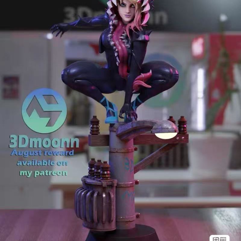 [ไม่ทาสีโมเดลสีขาว] เทรนเนอร์เคลือบ Marvel Spider-Man Gwins Daisy Multi-Version