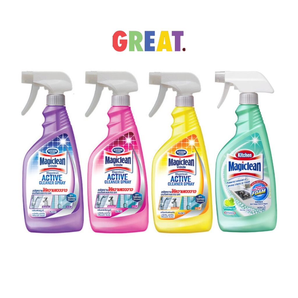 [1 ขวด] Magiclean มาจิคลีน น้ำยาล้างห้องน้ำ ห้องครัว ขนาด 500 ml. ทำความสะอาดห้องน้ำ แบบสเปรย์