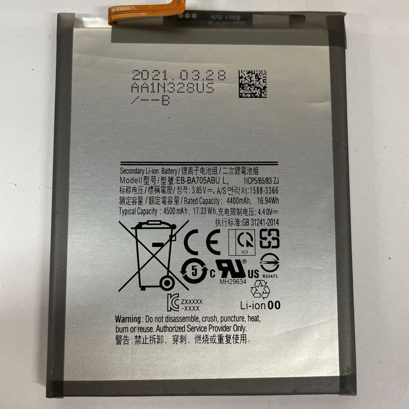 เหมาะสําหรับ Samsung A70 A7050 A705F แบตเตอรี่โทรศัพท์มือถือ EB-BA705ABU บอร์ดไฟฟ้าในตัว