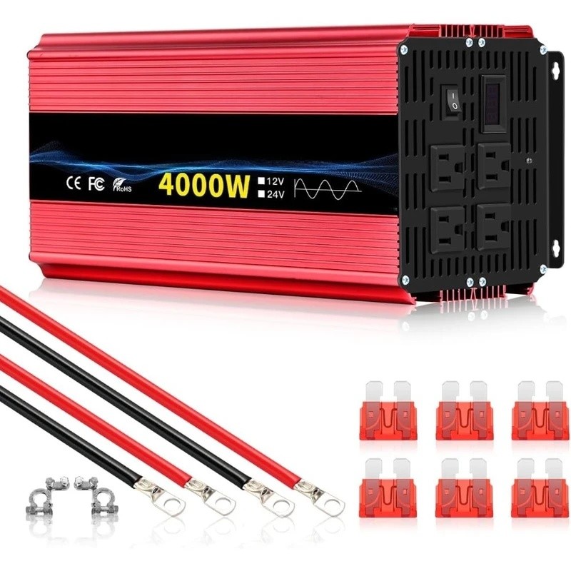 9KWM 4000W Pure Sine Wave อินเวอร์เตอร์, พลังงานแสงอาทิตย์ Off-Grid อินเวอร์เตอร์, 12V DC ถึง 110V 1