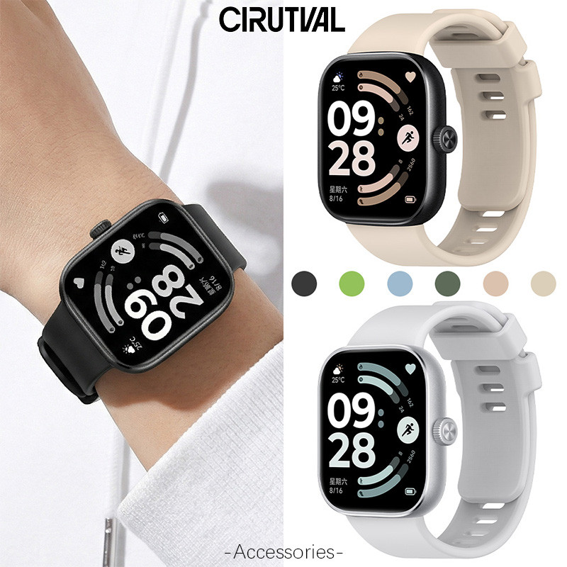 สายรัดยางซิลิโคน for Redmi 6 Active/Lite 6 5 4 อุปกรณ์เสริมสร้อยข้อมือสำหรับเปลี่ยน for Smart Band 10 9 8 Pro