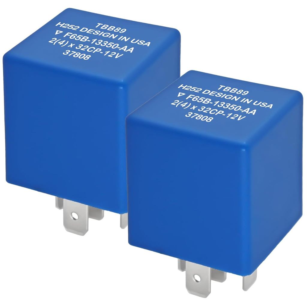 รีเลย์แฟลช 5 พิน F65B-13350-AA 5C3T-13350-AA TBB89 (แพ็ค 2 ชิ้น) - Fixes Fast Hyper Flash สําหรับไฟเ