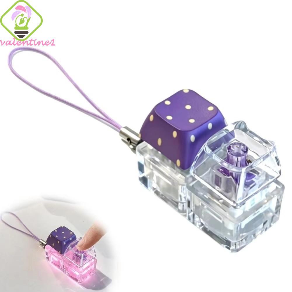 VALENTINE Keycap Fidget พวงกุญแจ, Dot Push ปุ่มคีย์บอร์ด keycap พวงกุญแจ, Keycap พวงกุญแจ Light Up เ