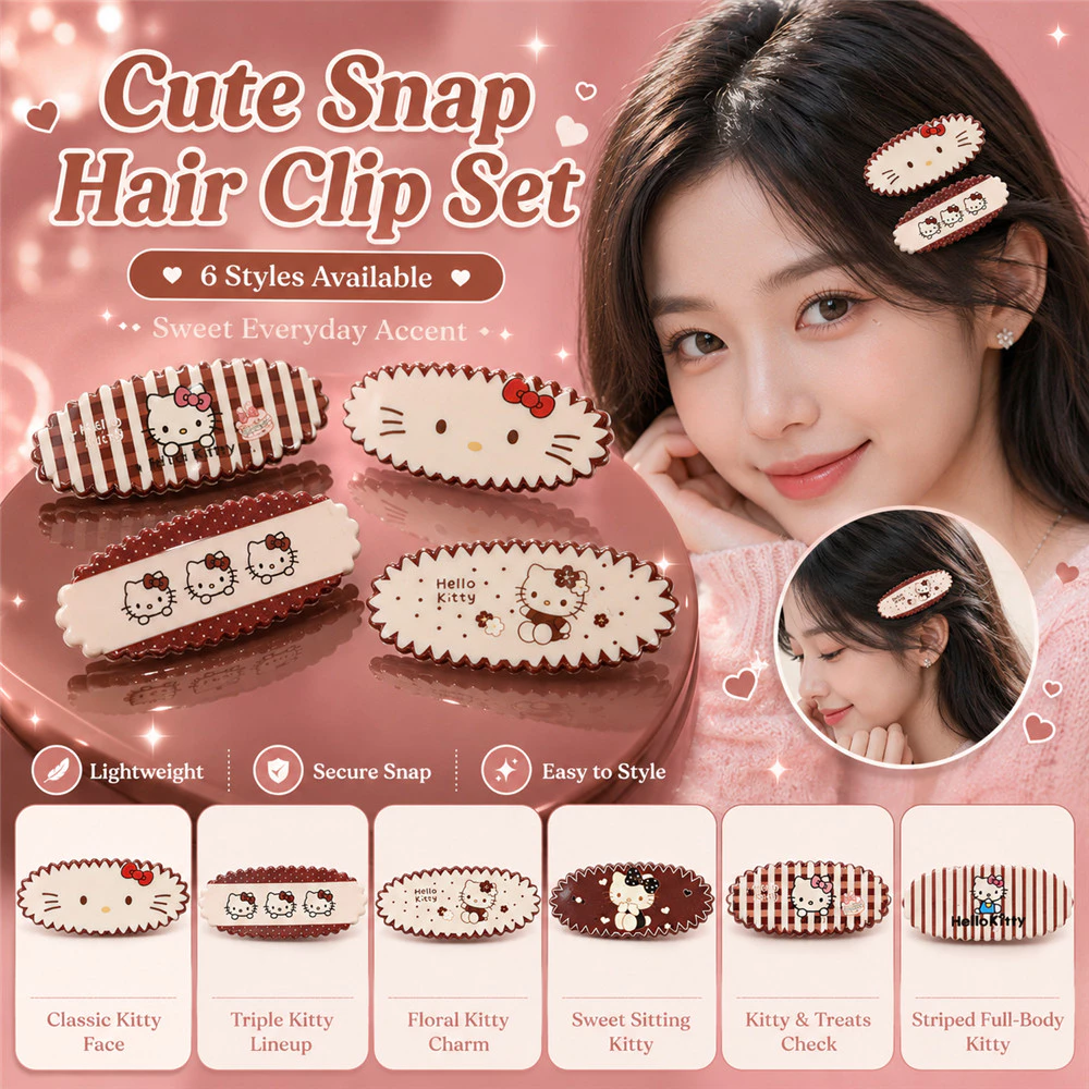 น่ารักแมวสีน้ําตาลรูปไข่กิ๊บหวาน ของผู้หญิง ด้านเรียบคลิปการ์ตูน ใบเรียกเก็บเงินเป็ด คลิปเครื่องประดับผม