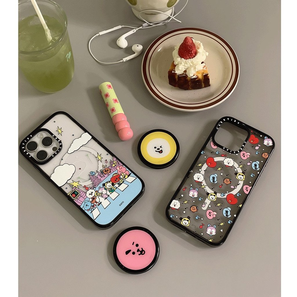 Co-Branded BT21 BTS ภาพการ์ตูน iPhone17promax เคส iPhone 16 Hard 15 สไตล์เกาหลี