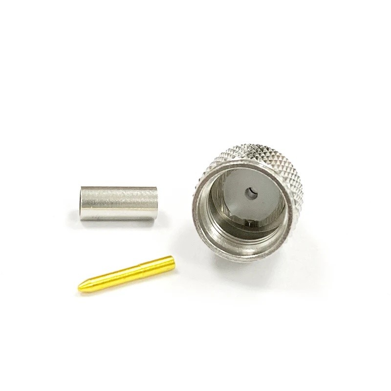 1 PC ใหม่ MINI-UHF ชายปลั๊ก PL259 RF Coax Connector Crimp สําหรับ RG316 RG174 ตรง Nickelplated
