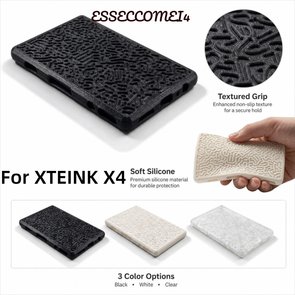 ESSECCOMEI4 E-Reader Cover, ยืดหยุ่น Soft Shell EBook Reader สําหรับ XTEINK X4 E-Reader ป้องกัน