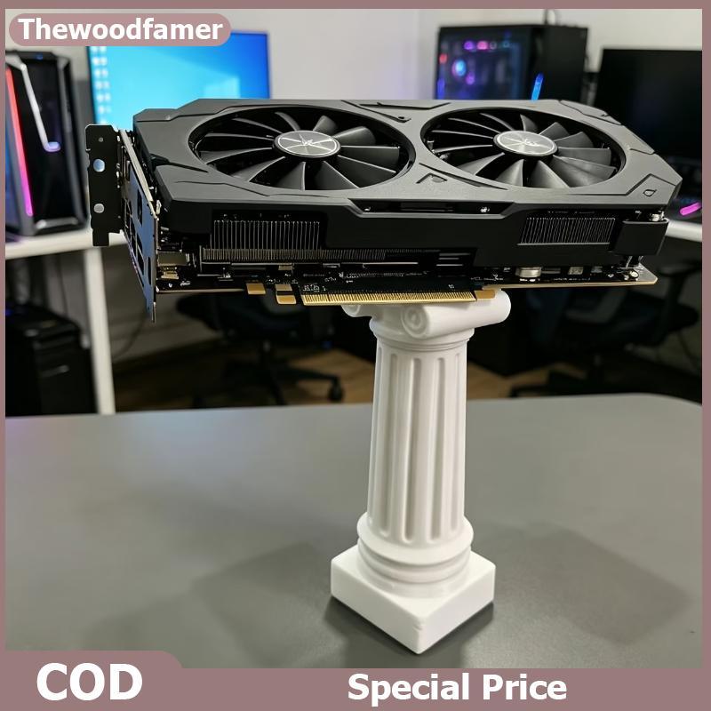 Thewoodfamer 3D พิมพ์คอลัมน์โรมัน GPU ขาตั้งปรับความสูง Anti-Drop น้ําหนักเบาทนทานสําหรับ Gaming PCs