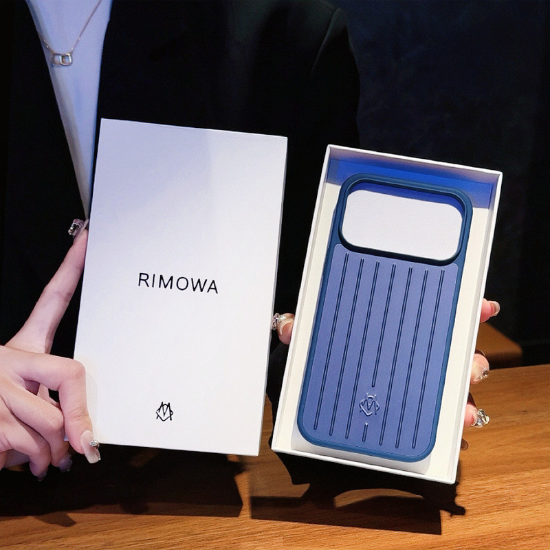 R R RIMOWA แม่เหล็กที่ใช้งานได้สําหรับ Apple 17Pro/ProMax กระเป๋าเดินทาง iphone เคสโทรศัพท์ป้องกันกร