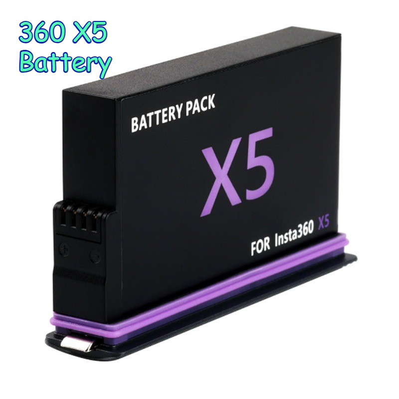 X5 แบตเตอรี่ 2800mAh + Dual Slot Charger ชุด 360 X5 แบตเตอรี่สําหรับ Insta 360 X5 แบตเตอรี่อุปกรณ์เส