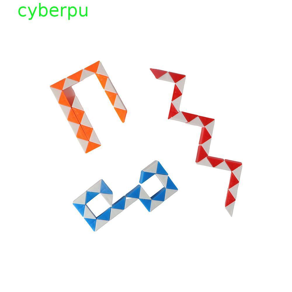 CYBERPULSE 24 Speed Magic Snake Ruler, รูปร่างพิเศษพับ Magic Snake Cube, 3D ปริศนาที่ถอดออกได้ Trans