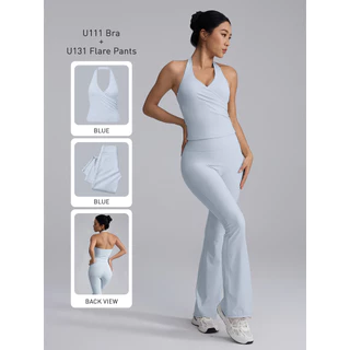 Anran (เบาะ) สปอร์ตบรา Deep V แฟชั่น Halter กันกระแทกรวบรวม Quick Dry Slimming Vest Gym ฟิตเนส