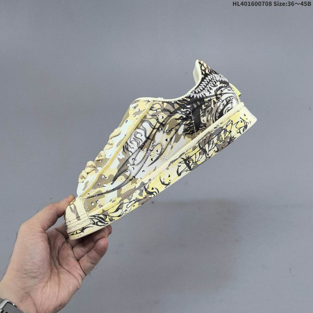 25 HUALA6 Coca-Cola X SUPERSTAR II Shell Head Series Low-top Classic อเนกประสงค์รองเท้าผ้าใบกีฬาลําล