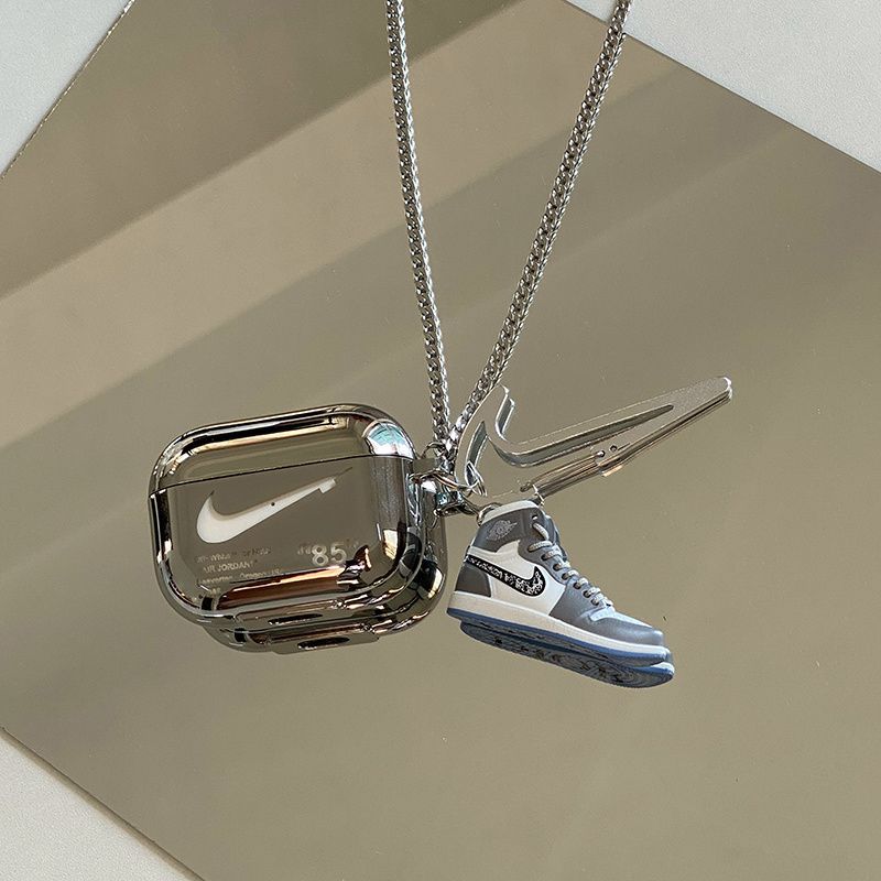 Street Wear Shiny Silver เหมาะสําหรับ AirPodspro 3rd Generation Soft Shell 1234 4th Generation เคสป้