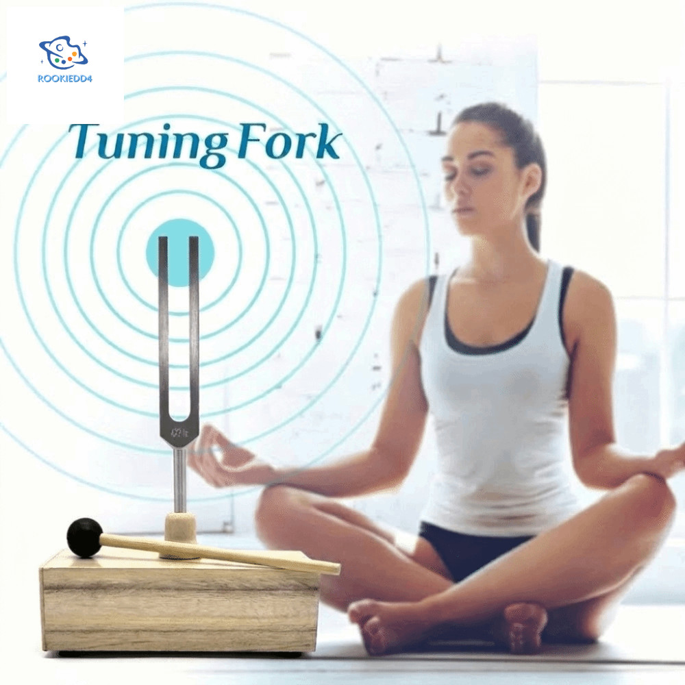 ROOKIEDD4 Schumann Resonance Tuning Fork, 432/528 HZ ความถี่ผ่อนคลาย Resonance Percussion Instrument