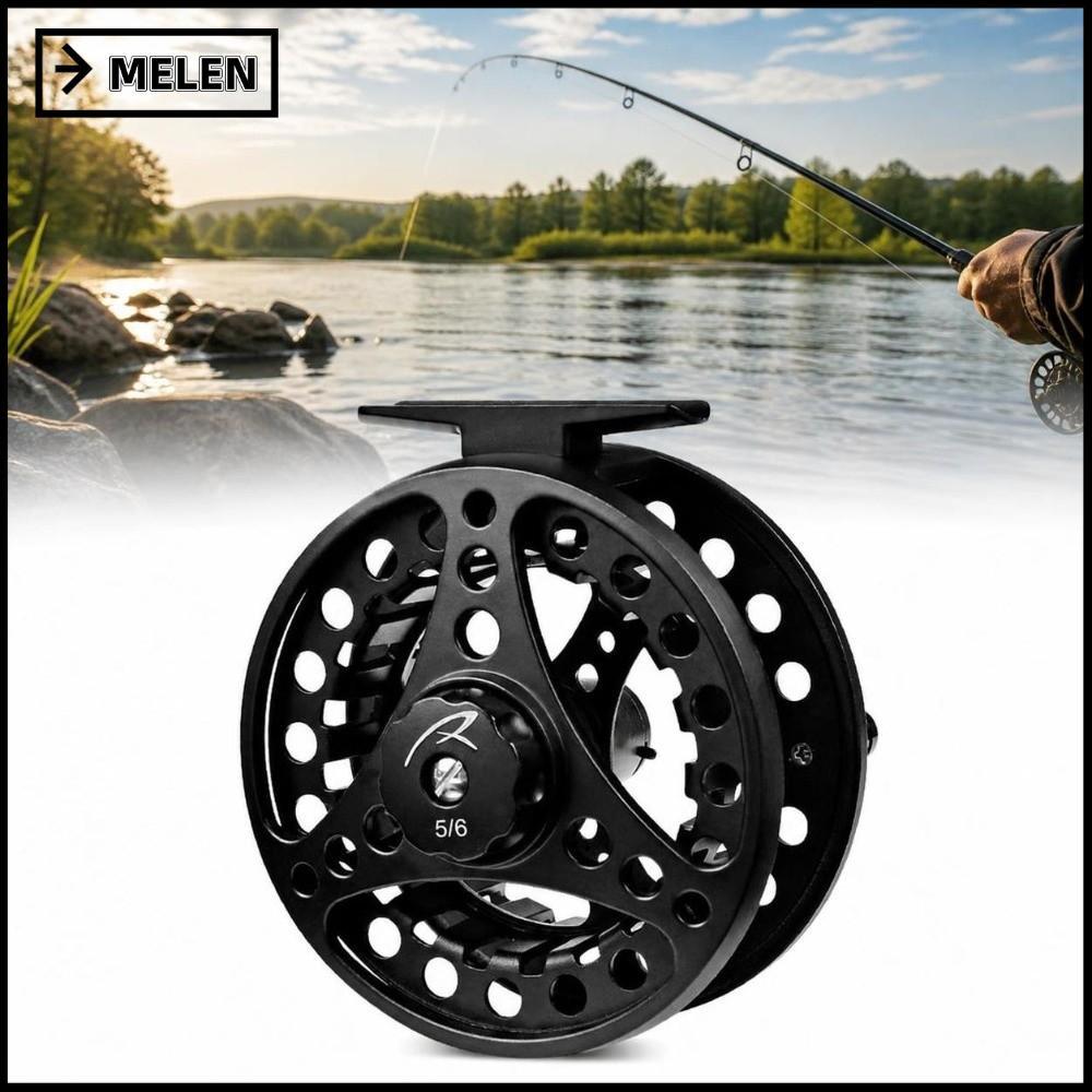 MELEN Fly Reel, 5/6 WT อลูมิเนียม Fly Fishing Reel, ทนทาน 2 + 1BB แบริ่ง 85 มม. เส้นผ่านศูนย์กลางตกป