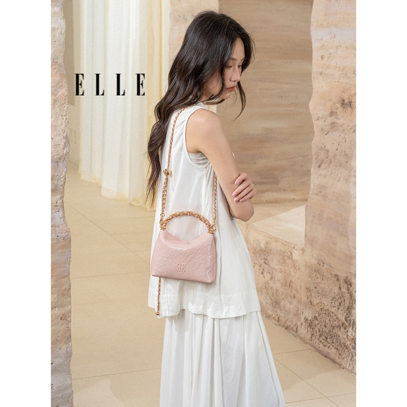 กระเป๋าผู้หญิง ELLE รุ่นใหม่ปี 2026 กระเป๋าถือหรูหราสไตล์ไลท์ลักซ์ชัวรี กระเป๋าโท้ทแบบเฉพาะตัว สะพาย