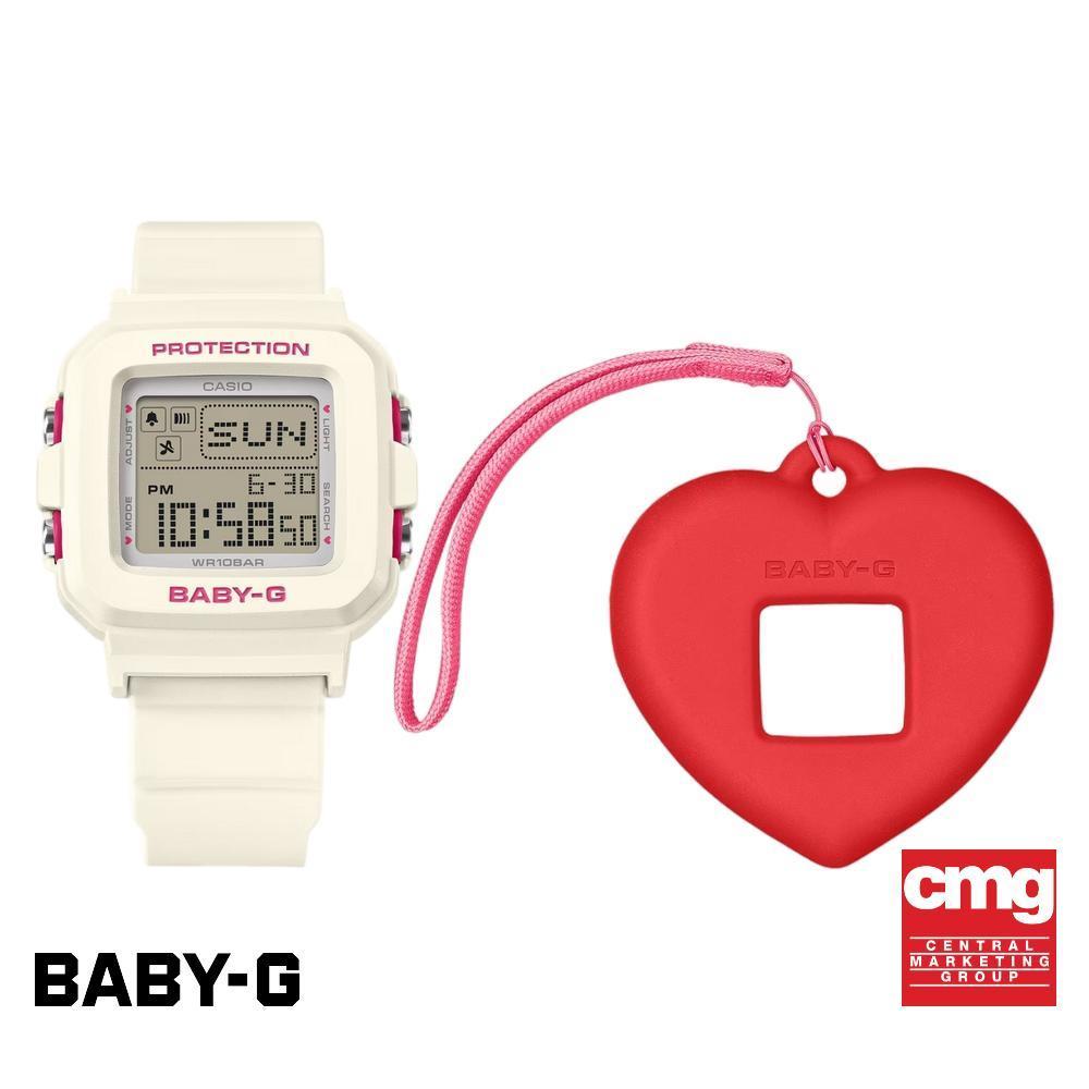 CASIO นาฬิกาข้อมือผู้หญิง BABY-G รุ่น BGD-10KH-7DR สายเรซิ่น สีขาว