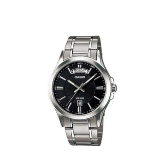 CASIO นาฬิกาข้อมือ CASIO รุ่น MTP-1381D-1AVDF วัสดุสเตนเลสสตีล สีดำ