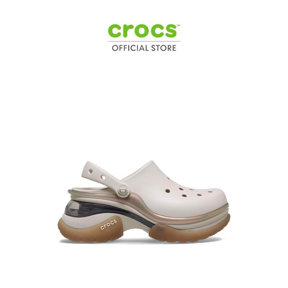 CROCS รองเท้าลำลองผู้หญิง SUPER BAE CLOG - COCOA CREAM