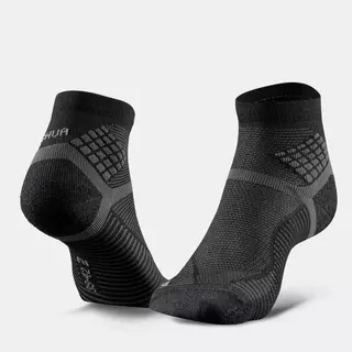 Decathlon Hiking Socks - Hike 500 Mid Black X2 Pairs ถุงเท้าหุ้มข้อสำหรับใส่เดินป่ารุ่น Mh500 แพ็ค 2 คู่ - Black