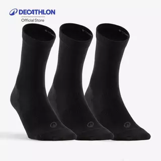 Decathlon High Sports Socks Rs 160 Tri-Pack ถุงเท้าเล่นกีฬาหุ้มข้อสูงสำหรับเด็ก รุ่น Rs 160 แพ็ค 3 คู่