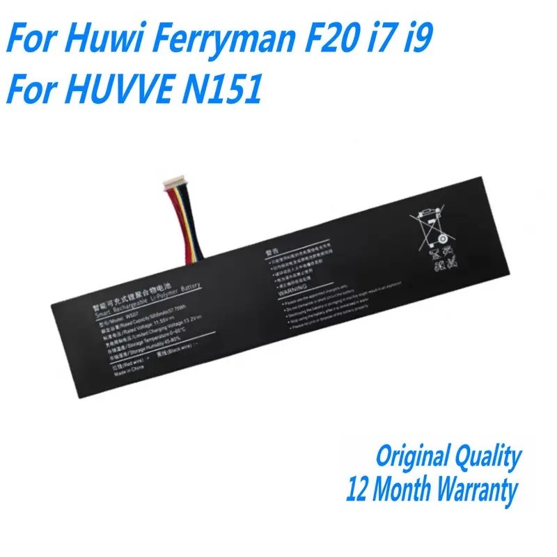 11.55V 5775Wh 5000mAh WS07 WS10 แบตเตอรี่แล็ปท็อปสําหรับ Huwi Ferryman F20 i7 i9 สําหรับ HUVVE N151 
