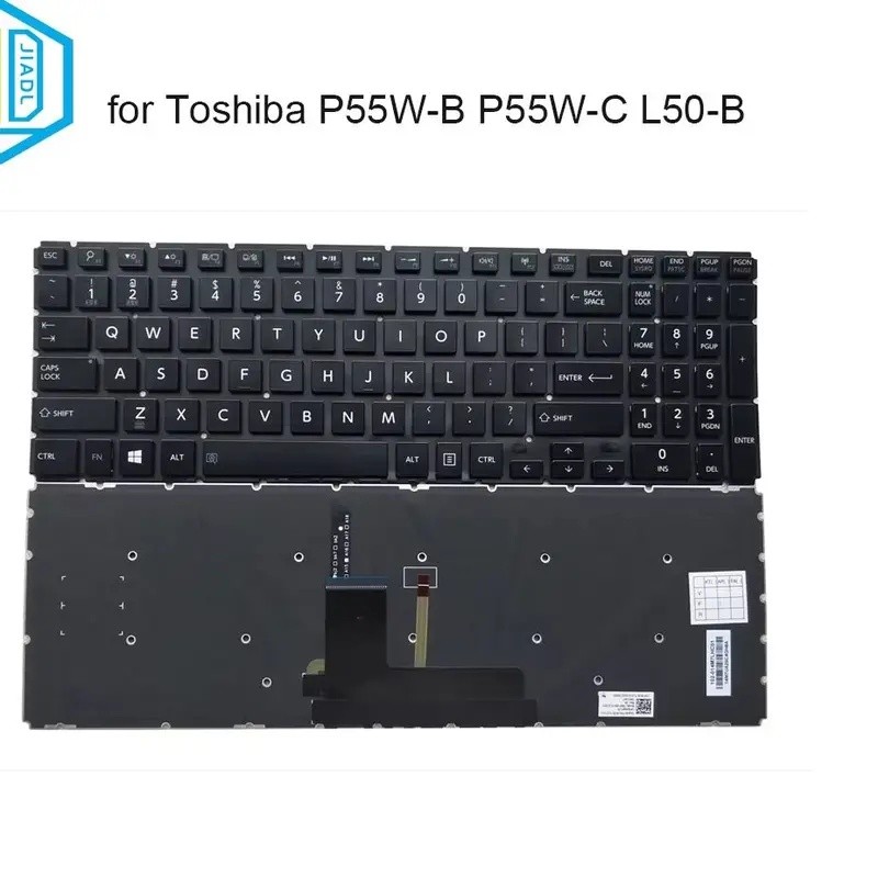 ใหม่ US แล็ปท็อป Backlit คีย์บอร์ดสําหรับ TOSHIBA Satellite Radius P50W P55W-B P55W-C L50-B L50-C L5