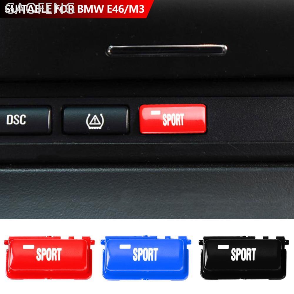 GAOFENG พวงมาลัยรถปุ่ม I/O VO ฝาครอบสติกเกอร์คอนโซลโหมดกีฬาเปลี่ยนสําหรับ BMW 3 Series E46 M3 1998-2