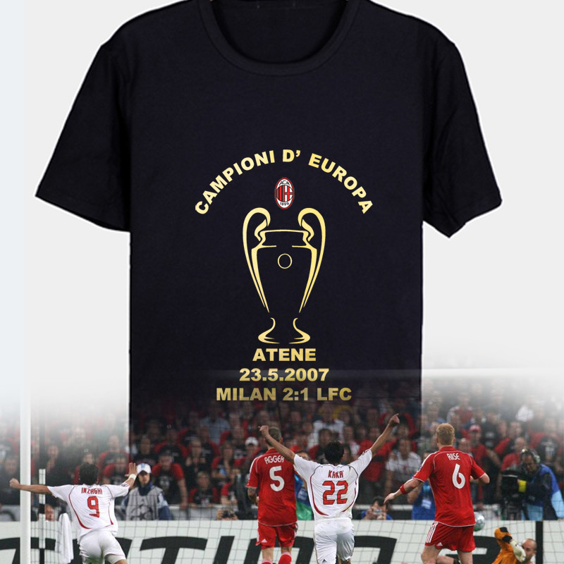 Original 2007 AC Milan Winning Championship 10th Commemorative T-Shirt เสื้อยืด AC Milan