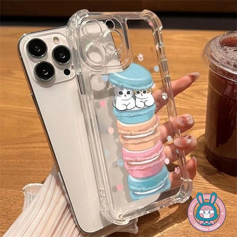 การ์ตูน Macaron Cat เคสโทรศัพท์สําหรับ Honor X5C X5D Plus X70i X60 GT X10 Max GT Pro Win Turbo RT Po