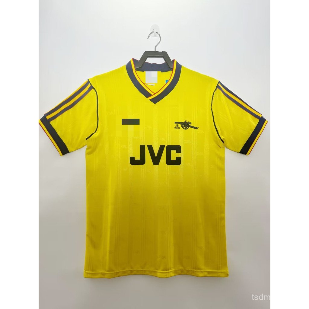 1986-88 Game Season Arsenal Away Retro เสื้อฟุตบอลกีฬาแขนสั้น DH06