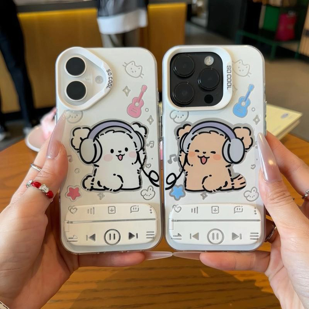 ลูกสุนัขดนตรี Case For Samsung A07 A17 A36 A56 A55 A37 A16 A15 A05S A54 A22 A35 A57 IMD การพิมพ์แข็ง สวยๆเคสสวยหรู