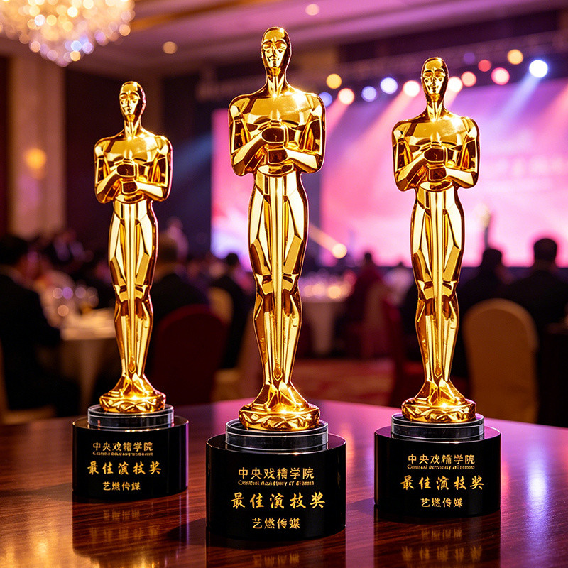 Oscar Little Golden Man Trophy ที่กําหนดเอง Creative Excellent Staff การประชุมประจําปี Shadow Empero