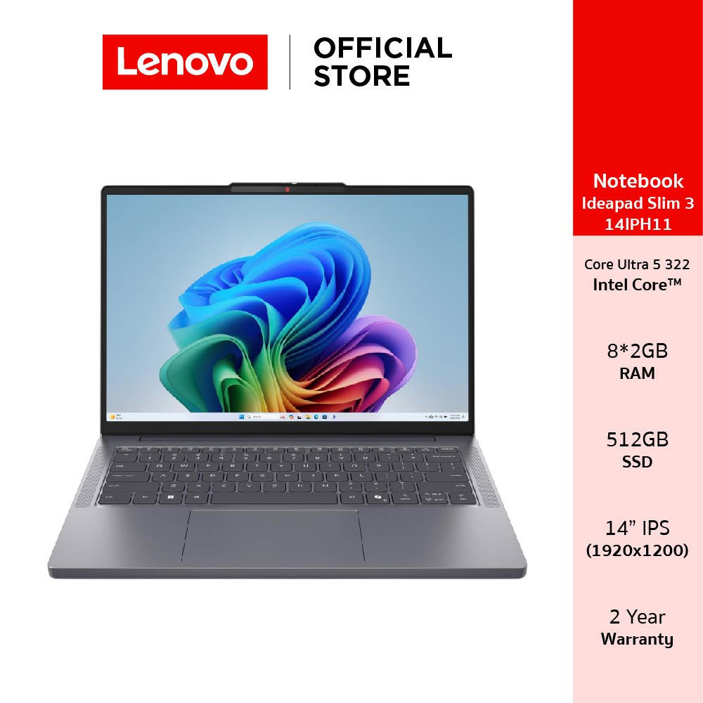 Lenovo Ideapad Slim 3 14IPH11(83UQ001LTA)Notebook Intel Core Ultra 5 322 RAM 16GB SSD 512GB 14" IPS 