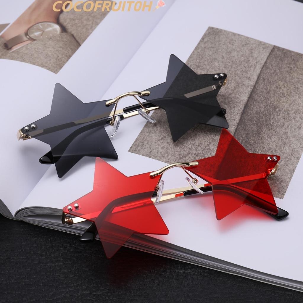 COCOFRUIT0H Star Shape ตลกน่ารัก Pentagram แว่นตาดวงอาทิตย์