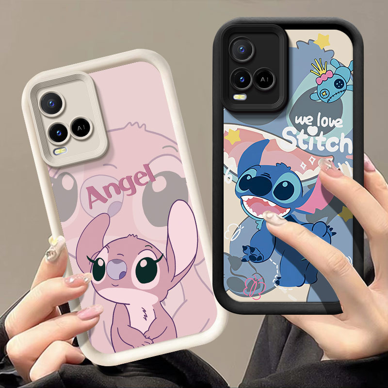 เคส Vivo Y33S, Vivo Y21, Vivo Y21T, Vivo Y33T Vivo Y21S Vivo T1X เคสลายการ์ตูนตะเข็บและนางฟ้าซิลิโคน