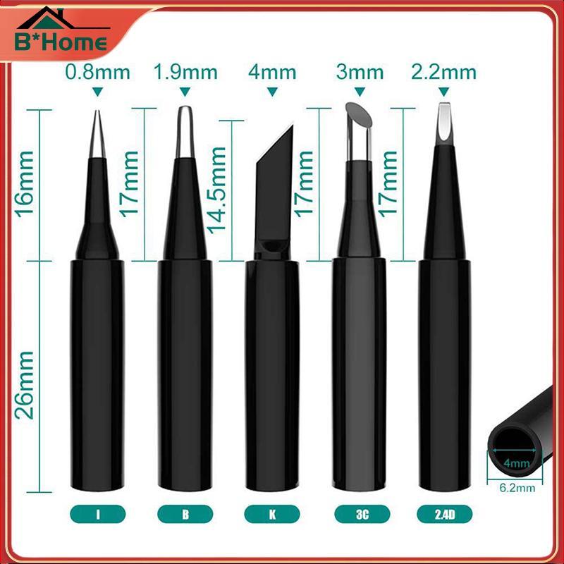 # BHTH# 5 ชิ้น I+B+K+2.4D+3C หัวแร้งทองแดงบริสุทธิ์ 900M หัวแร้งชุดภายในร้อนทองแดงเปลือยไฟฟ้าปลายหัวแร้ง ~