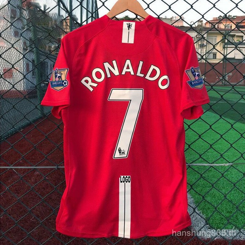 2007-08 Old Trafford Stadium Man Utd Home Jersey Vintage คุณภาพสูง Unisex เสื้อฟุตบอล