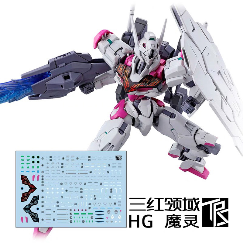 (พร้อมส่ง) ดีคอลน้ำ DECAL TRS HG 1/144 LFRITH เรืองแสงแบล็คไลท์