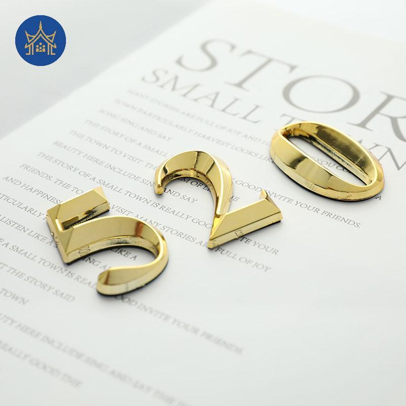 [xianyuan] 1 ชิ้นความสูง 5 ซม. Golden Home Stier ที่อยู่ป้ายประตูทอง Modern House Number XY